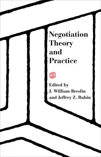 Negotiation Theory and Practice 1st 9781880711002 Front Cover