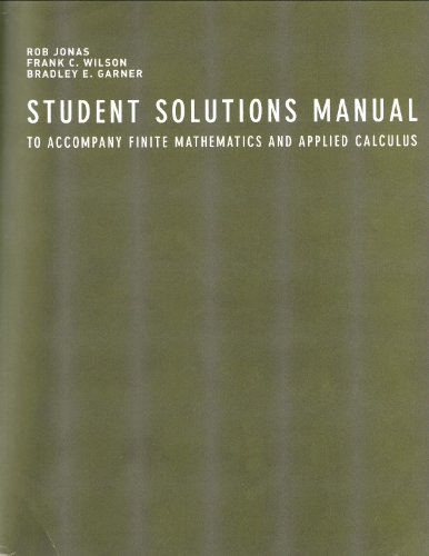 Finite Mathematics and Applied Calculus   2007 (Student Manual, Study Guide, etc.) 9780618333004 Front Cover