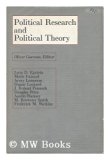 Political Research and Political Theory N/A 9780674687004 Front Cover