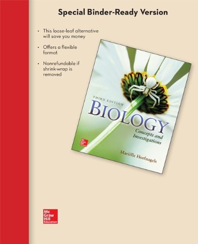 Loose Leaf Version for Biology: Concepts and Investigations  3rd 2015 9780077681005 Front Cover