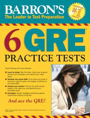 Barron's 6 GRE Practice Tests   2012 9781438001005 Front Cover