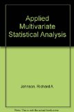Applied Multivariate Statistical Analysis  1982 9780130414007 Front Cover