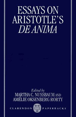 Essays on Aristotle's de Anima   1992 (Reprint) 9780198236009 Front Cover