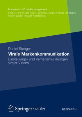 Virale Markenkommunikation   2012 9783834939012 Front Cover