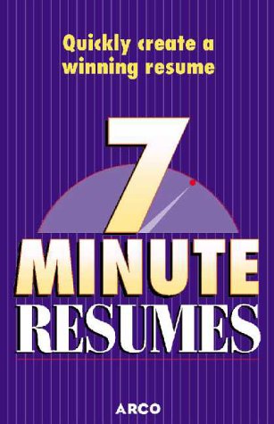 7 Minute Resumes 1st 2000 9780028637013 Front Cover