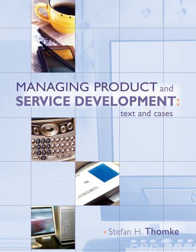 Managing Product and Service Development Text and Cases  2007 9780073023014 Front Cover