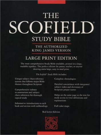 Old Scofieldï¿½ Study Bible, KJV, Large Print Edition (Black Genuine Leather)  Large Type  9780195273014 Front Cover