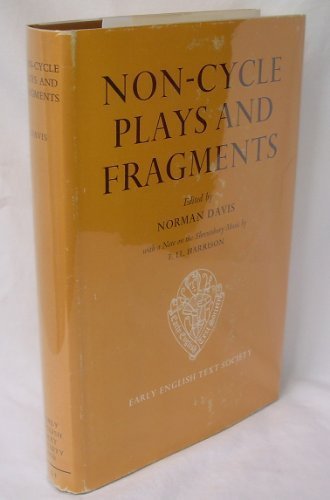 Non-Cycle Plays and Fragments  1970 9780197224014 Front Cover