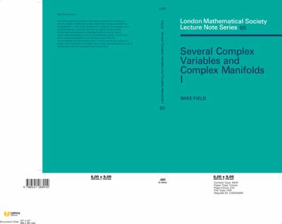 Several Complex Variables and Computer Manifolds   1982 9780521283014 Front Cover