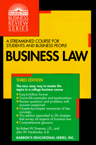 Business Law  3rd 1997 9780764101014 Front Cover