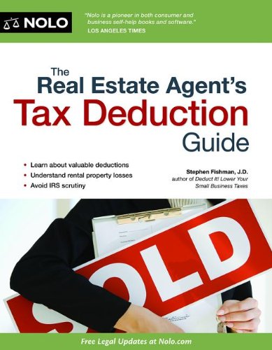 Real Estate Agent's Tax Deduction Guide  3rd 9781413320015 Front Cover