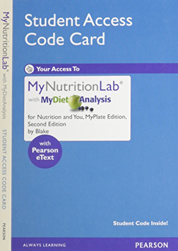     NUTRITION+YOU-MYNUTRITIONLAB ACCESS N/A 9780321816016 Front Cover