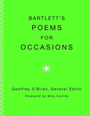 Bartlett's Poems for Occasions   2004 9780316735018 Front Cover