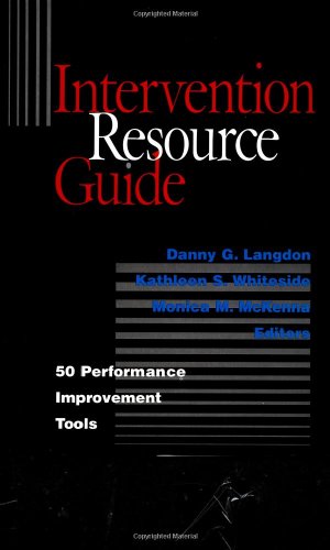 Intervention Resource Guide 50 Performance Improvement Tools  1999 9780787944018 Front Cover