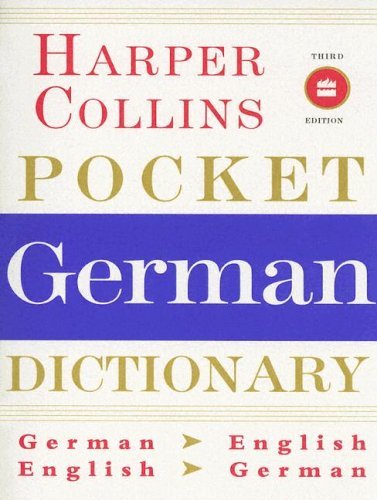 Pocket German Dictionary  3rd 2005 9780060749019 Front Cover