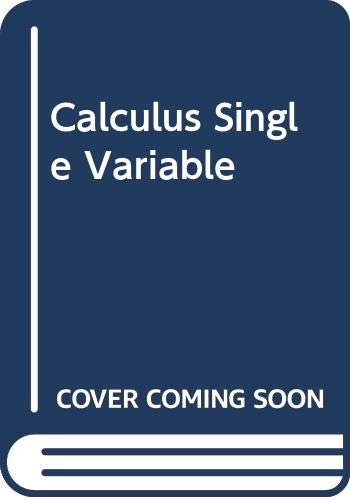 Calculus Etf Single Variable 4th Edition Plus Mathspace Cd 4th 2007 9780618832019 Front Cover