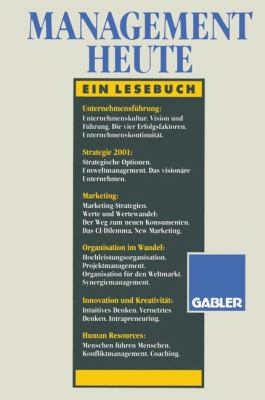 Management Heute: Ein Lesebuch  1991 9783409189026 Front Cover