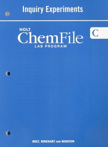Chemfile Inquiry Experiments 6th (Student Manual, Study Guide, etc.) 9780030368028 Front Cover