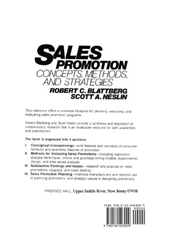 Sales Promotion Concepts, Methods, and Strategies 1st 1996 9780134423029 Front Cover