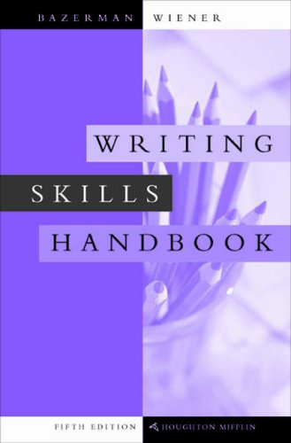 Writing Skills Handbook  5th 2003 9780618226030 Front Cover