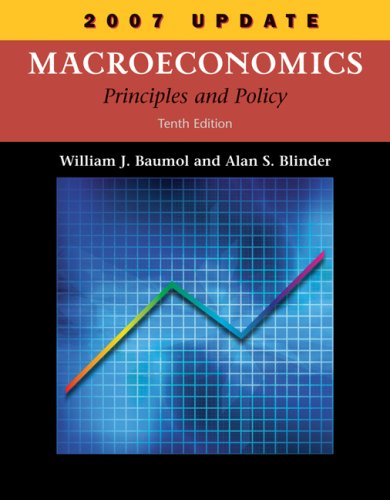 Macroeconomics Principles and Policy 10th 2008 9780324537031 Front Cover