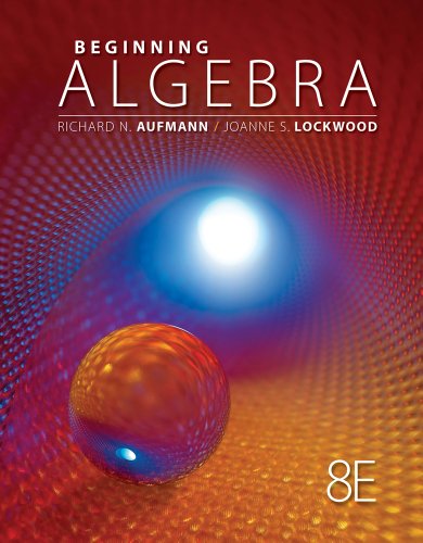 Cengage Advantage Books: Beginning Algebra  8th 2013 (Revised) 9781133104032 Front Cover