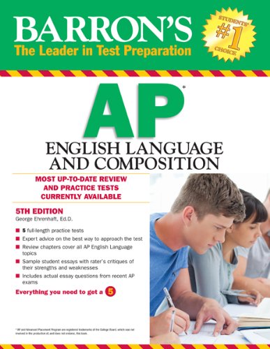 Barron's AP English Language and Composition, 5th Edition  5th 2013 (Revised) 9781438002033 Front Cover