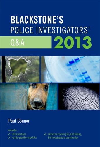 Blackstone's Police Investigators' QandA 2013   2012 9780199662036 Front Cover