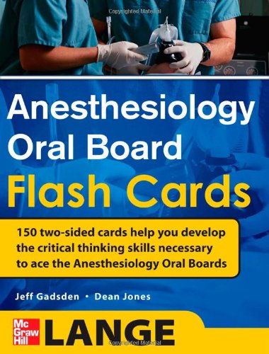 Anesthesiology Oral Board Flash Cards   2011 9780071714037 Front Cover