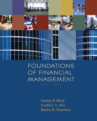 Foundations of Financial Management  13th 2009 9780077262037 Front Cover