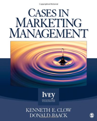 Cases in Marketing Management   2012 9781412996037 Front Cover