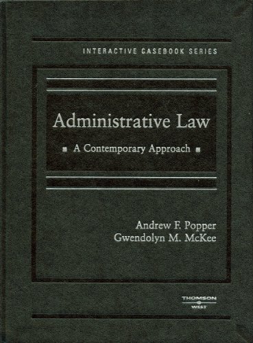 Administrative Law A Contemporary Approach  2008 9780314191038 Front Cover