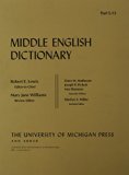 Middle English Dictionary S. 13  1990 9780472012039 Front Cover