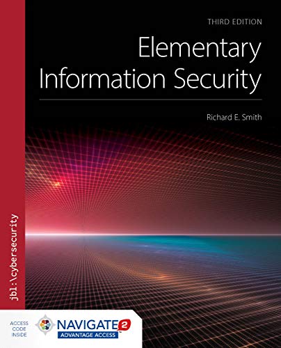 Elementary Information Security:   2019 9781284153040 Front Cover