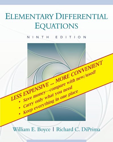 Elementary Differential Equations  9th 2009 9780470404041 Front Cover