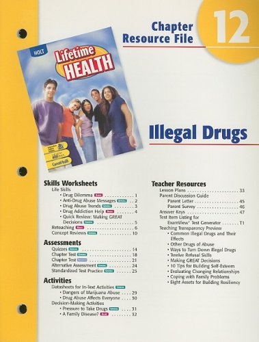 Lifetime of Health Chptr. 12 : Illegal Drugs 4th 9780030681042 Front Cover