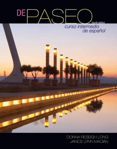 Answer Key and Audio Script for Long/MaciÃ¡n's de Paseo  4th 2010 (Revised) 9781428290044 Front Cover