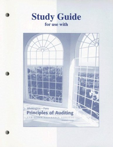 Principles of Auditing and Other Assurance Services Study Guide 14th 2004 9780072835045 Front Cover