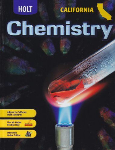 Holt Chemistry, California Edition:  2007 9780030922046 Front Cover