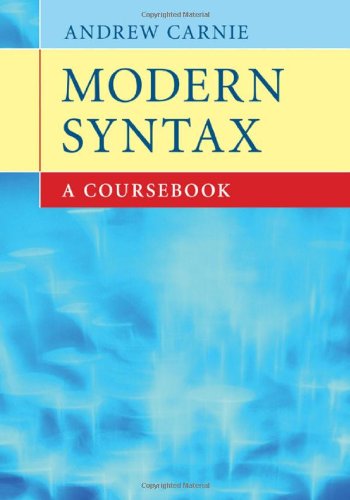 Modern Syntax A Coursebook  2010 9780521682046 Front Cover