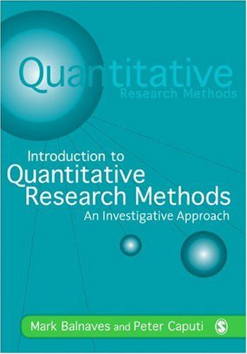 Introduction to Quantitative Research Methods An Investigative Approach  2001 9780761968047 Front Cover