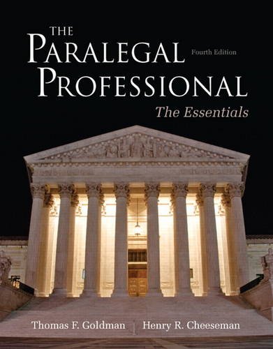 The Paralegal Professional: Essentials  2013 9780132956048 Front Cover