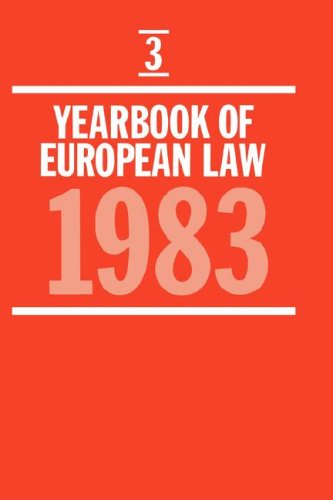 Yearbook of European Law Volume 3: 1983 N/A 9780198255048 Front Cover