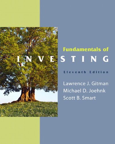 Fundamentals of Investing  11th 2011 9780136117049 Front Cover