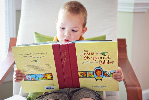 Jesus Storybook Bible Every Story Whispers His Name Large Type  9780310726050 Front Cover