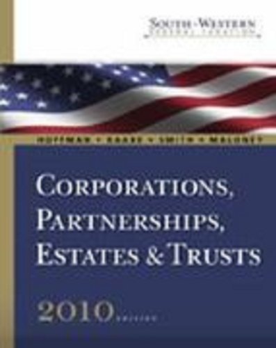 South-Western Federal Taxation 2010 Corporations, Partnerships, Estates and Trusts 33rd 2010 (Guide (Pupil's)) 9780324829051 Front Cover