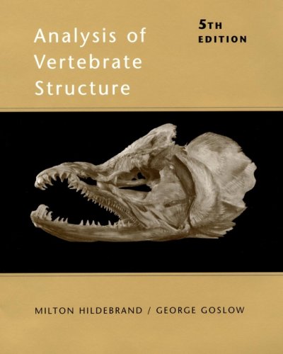 Analysis of Vertebrate Structure  5th 2002 (Revised) 9780471295051 Front Cover