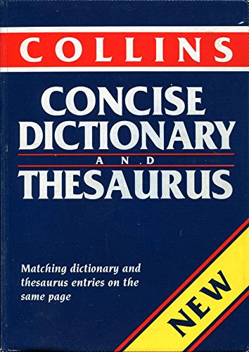 Concise Dictionary and Thesaurus   1991 9780004333052 Front Cover