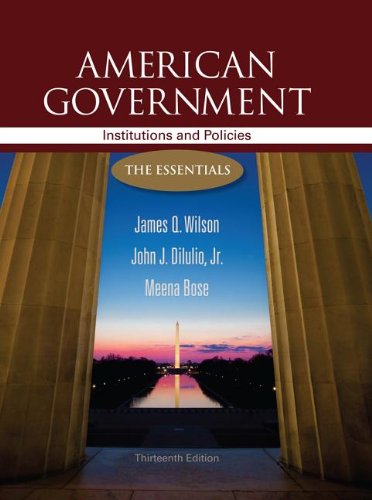 American Government Institutions and Policies 13th 2013 9781111830052 Front Cover