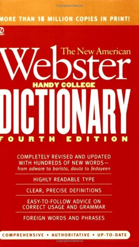 New American Webster Handy College Dictionary Fourth Edition 4th 2006 (Revised) 9780451219053 Front Cover